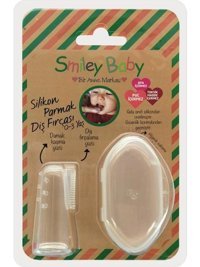 Smiley Baby Kapaklı Yumuşak Parmak Manuel Çocuk Diş Fırçası Şeffaf
