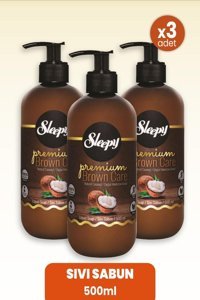 Sleepy Premium Hindistan Cevizi Nemlendiricili Köpük Sıvı Sabun 500 ml 3'lü