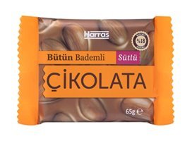 Harras Bütün Bademli Sütlü Çikolata 65 gr