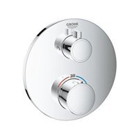Grohe Grohtherm 24076000 Metal Çift Delikli Çevirmeli Ankastre Banyo Bataryası Gümüş