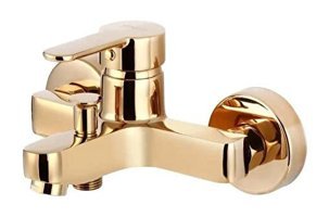 Venezia Kroma Pirinç Çift Delikli Aç Kapa Yarı Ankastre Kare Banyo Bataryası Gold