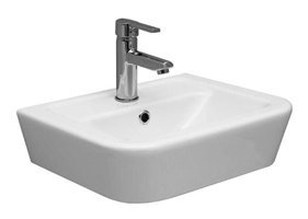 Serel Star De42tds110h Tekli 45 cm Seramik Dikdörtgen Lavabo Beyaz