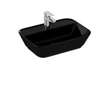 Vitra Geo 7426b0700041 Tekli 60 cm Seramik Dikdörtgen Lavabo Siyah