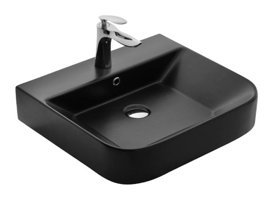 Paluci Mia Matt Tekli 50 cm Seramik Dikdörtgen Lavabo Siyah