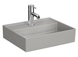 Vitra Archiplan 7400b0760041 Tekli 45 cm Seramik Dikdörtgen Lavabo Gri