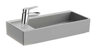 Vitra Archiplan 7408b0760052 Tekli 60 cm Seramik Dikdörtgen Lavabo Gri