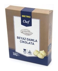 Metro Chef Beyaz Damla Çikolata 250 gr