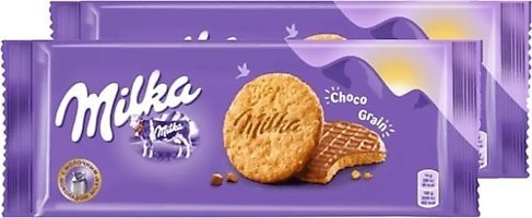Milka Choco Grain Sütlü Çikolatalı Yulaflı Bisküvi 2x168 gr