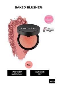 Note No:06 Hot Rose Işıltılı Baked Toz Allık