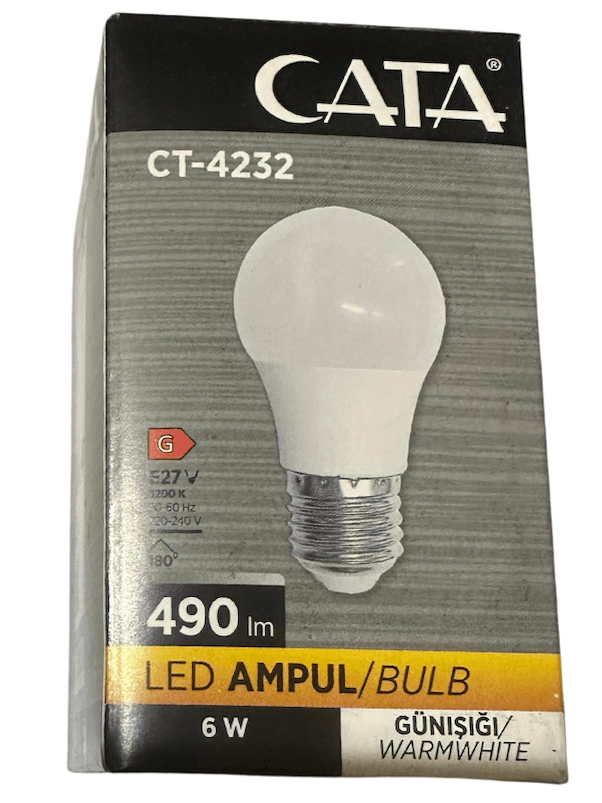 Cata CT-4232 6 W Tasarruflu Beyaz E27 Armut Led Ampul 8 Adet