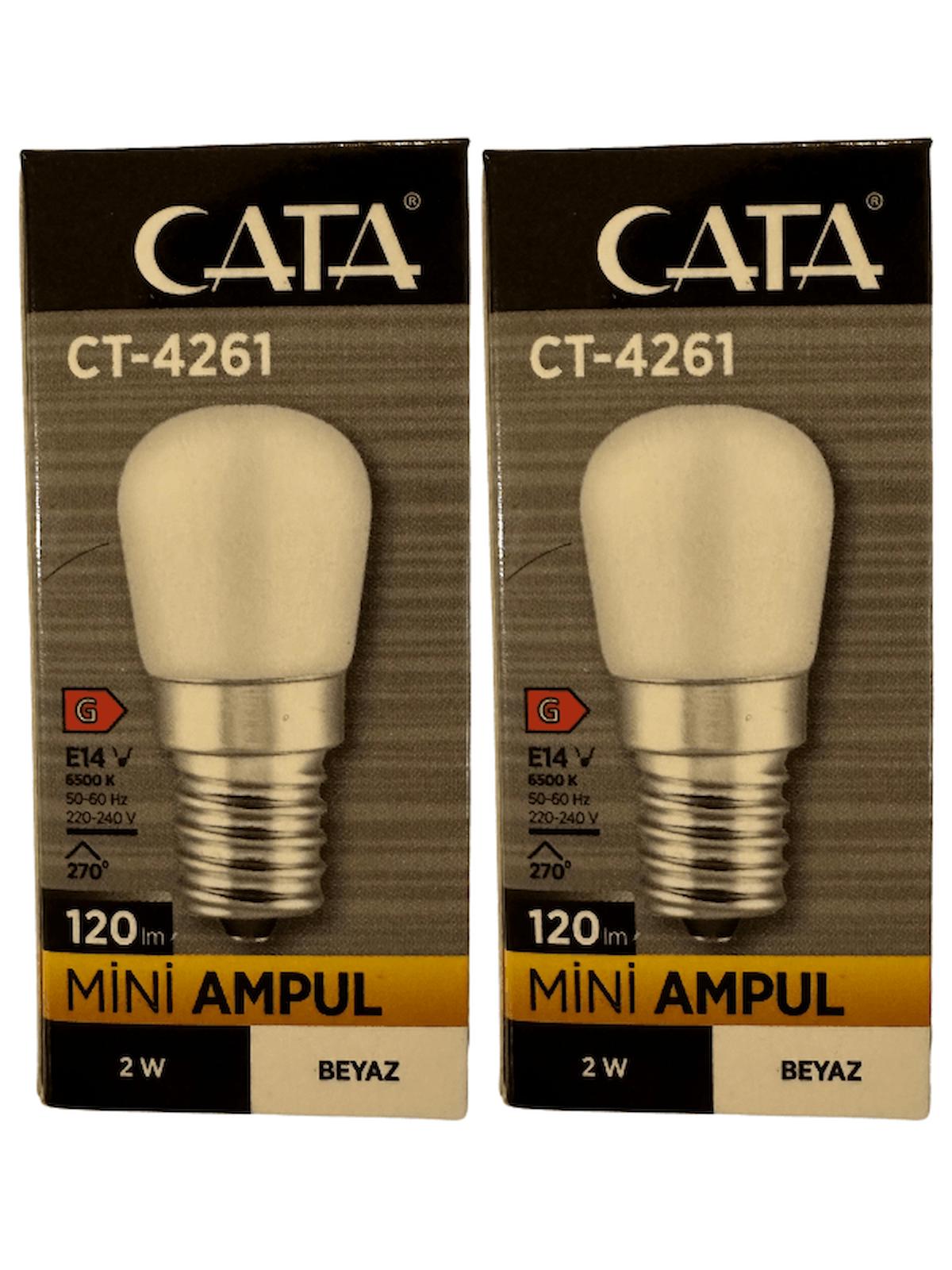 Cata CT-4261 2 W Tasarruflu Beyaz E14 Armut Led Ampul 2 Adet