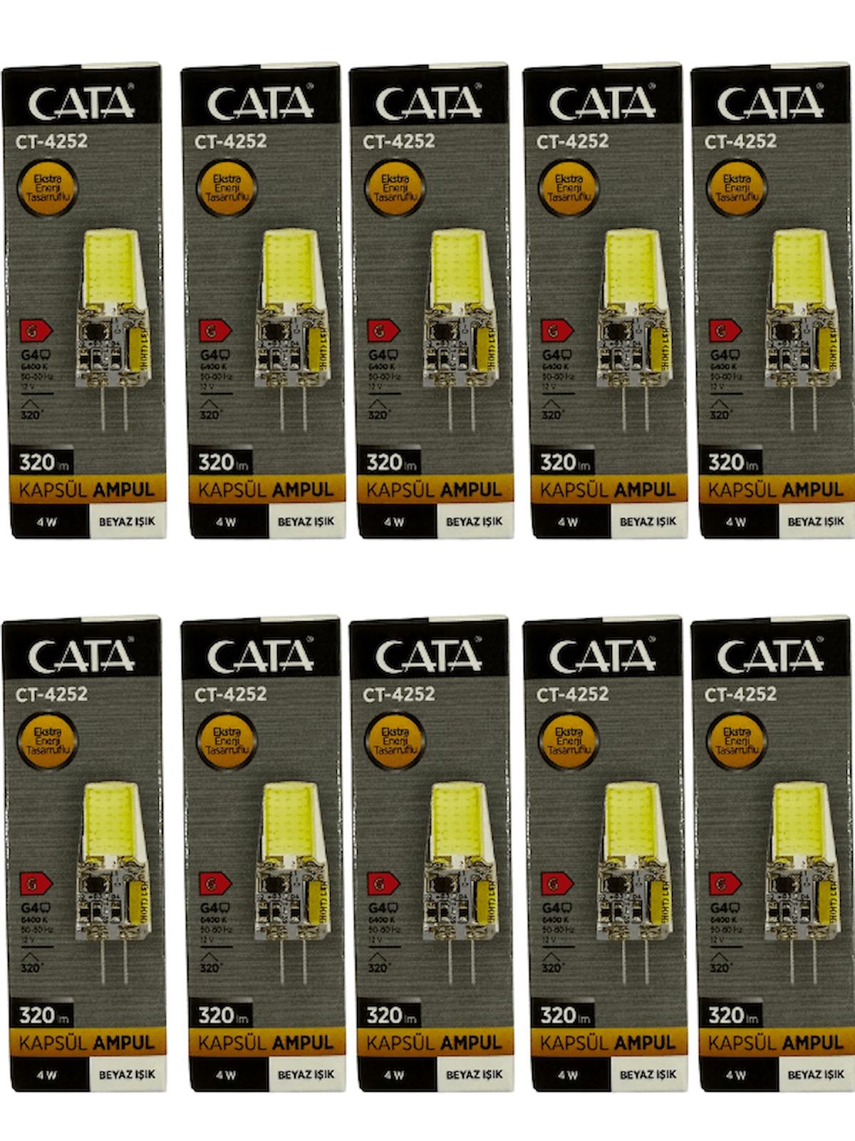 Cata CT-4252 4 W Tasarruflu Beyaz G4 Kapsül Led Ampul 10 Adet