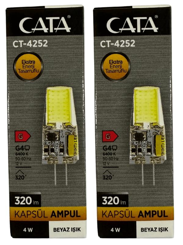 Cata CT-4252 4 W Tasarruflu Beyaz G4 Kapsül Led Ampul 2 Adet