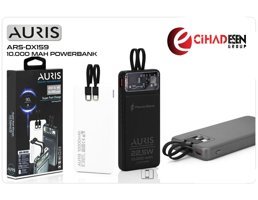 Auris ARS-DX159 10000 mAh Hızlı Şarj Powerbank Siyah