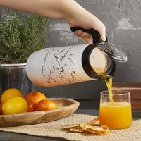 Selka Home Mermer Desen Cam 1.5 lt Plastik Kapaklı Sürahi