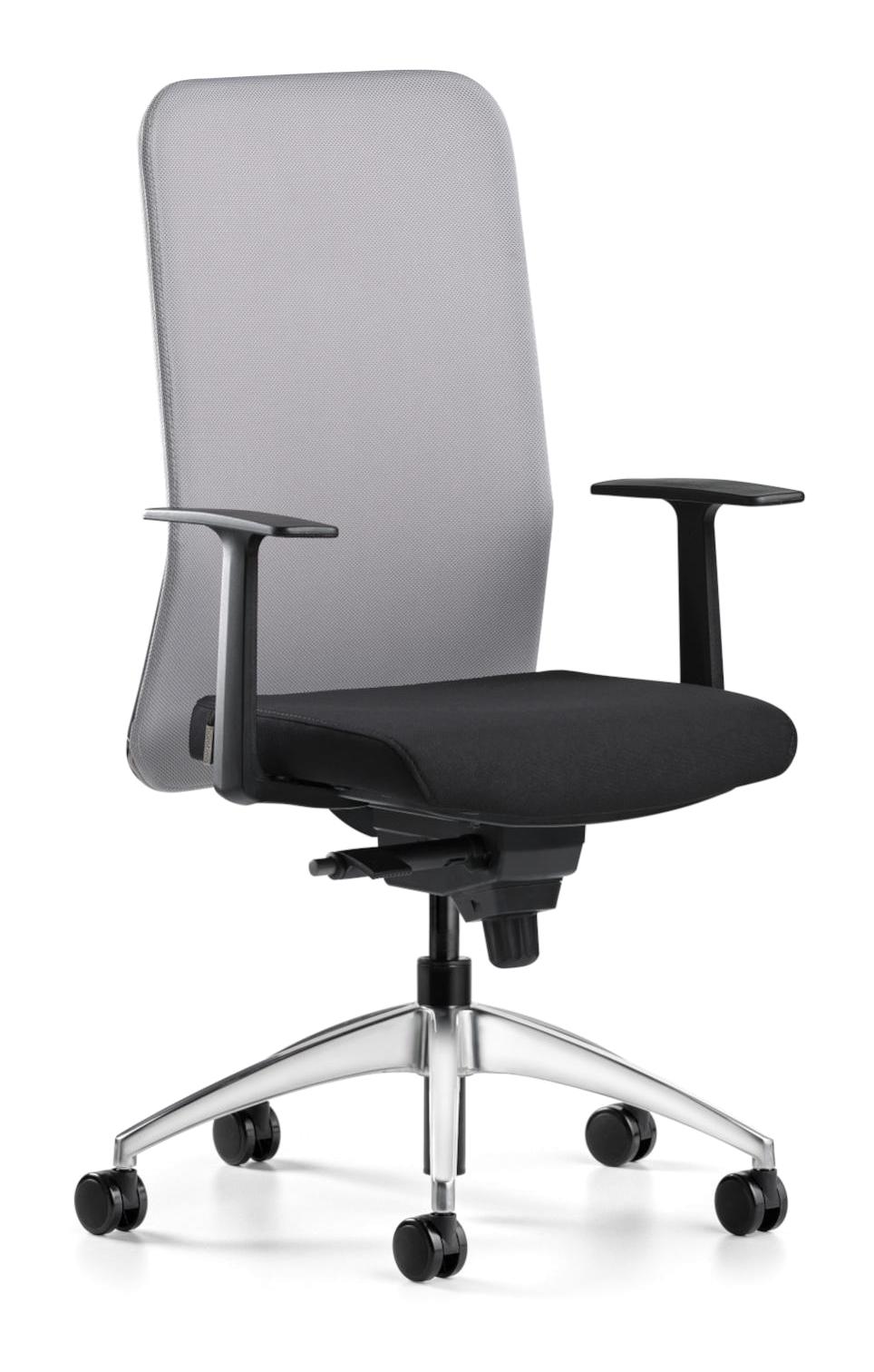 Bürotime Comfy Başlıklı Kolçaklı Dönerli Gri Çalışma Sandalyesi