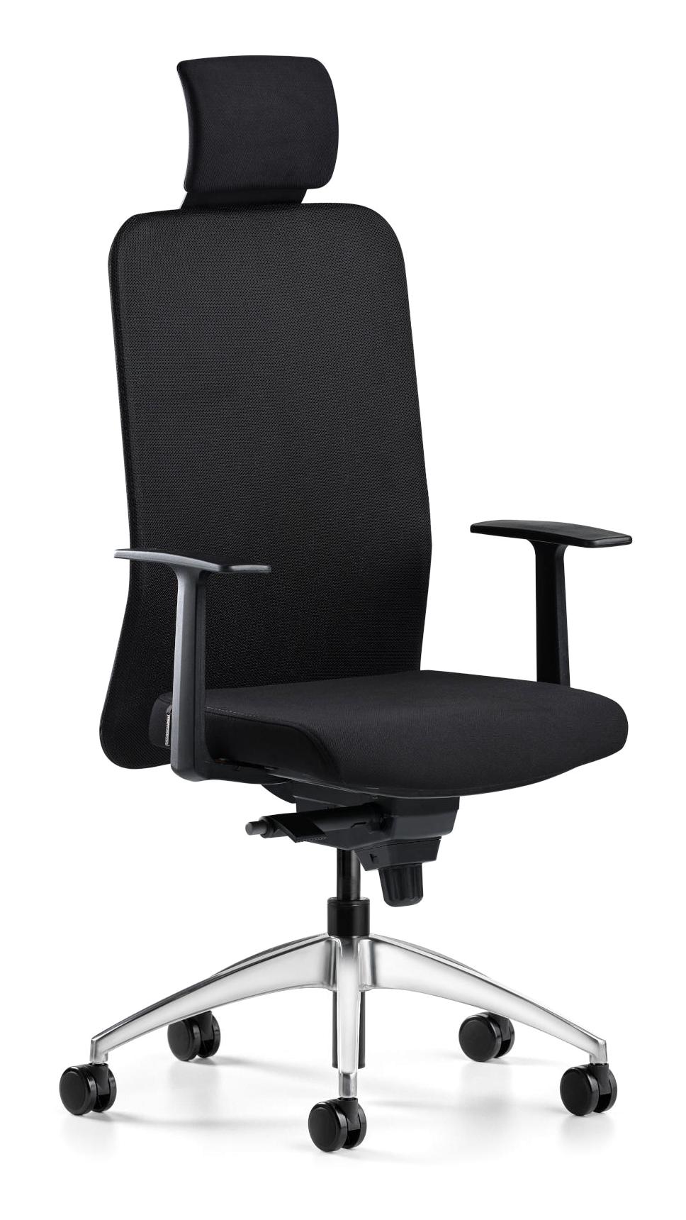 Bürotime Comfy Başlıklı Kolçaklı Dönerli Siyah Çalışma Sandalyesi