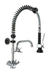 Cancan MT06 Deluxe Spiralli Çift Girişli Çevirmeli Eviye Bataryası Gümüş