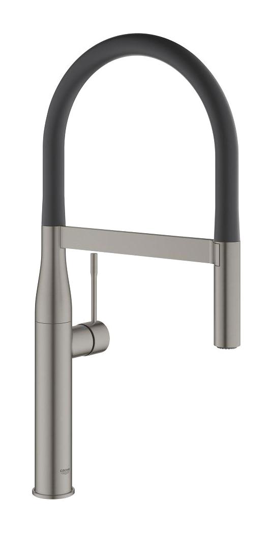Grohe Essence-30294AL0 Spiralli Çift Girişli Aç Kapa Eviye Bataryası Siyah