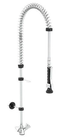 Cancan MT01 Deluxe Spiralli Çift Girişli Çevirmeli Eviye Bataryası Gümüş