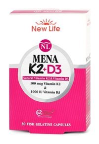 New Life Mena K2 - D2 Aromalı Yetişkin Vitamin 30 Kapsül