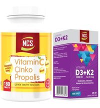Ncs Vitamin C Çinko Propolis + Vitamin D3-K2 Portakallı Yetişkin Vitamin 180 Tablet - 20 ml