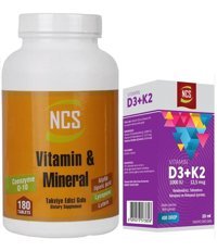 Ncs Multivitamin Multimineral + Vitamin D3-K2 Aromasız Yetişkin Vitamin 180 Tablet - 20 ml