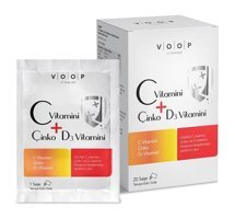 Voop Vitamin C Vitamin D3 Çinko Portakallı Yetişkin Vitamin 20 Şase