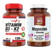 Ncs Zma - Nevfix Vitamin D3 K Aromasız Yetişkin Vitamin 60 Tablet - 120 Tablet