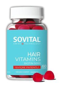 Sovital Hair Vitamins Biotin Ahududu Yetişkin Vitamin 60 gr