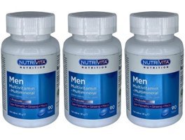 Nutrivita Men Multivitamin Multimineral Aromasız Yetişkin Vitamin 3x90 Tablet