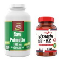 Ncs Saw Palmetto - Nevfix Vitamin D K2 Aromasız Yetişkin Vitamin 180 Tablet