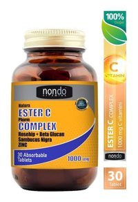 Nondo Ester C Complex Meyveli Yetişkin Vitamin 30 Tablet