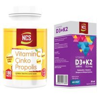 Ncs Vitamin C D Çinko Propolis - Ncs Vitamin D3 Aromasız Yetişkin Vitamin 180 Tablet