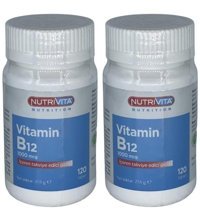 Nutrivita Vitamin B12 Vitamini Aromasız Yetişkin Vitamin 2x120 Tablet
