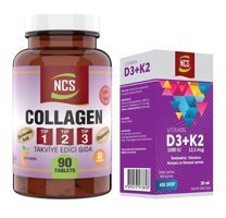 Ncs Kollajen Tip 1 2 3 Vitamin C D3 Aromasız Yetişkin Vitamin 90 Tablet - 20 ml