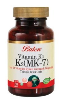 Balen Vitamin K2 Bitki Ekstralar Yetişkin Vitamin 60 Kapsül