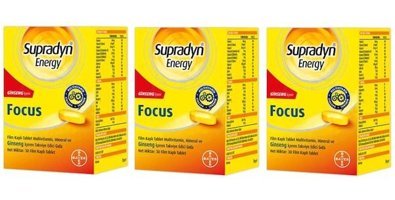 Supradyn Energy Focus Aromasız Yetişkin Vitamin 3x30 Tablet