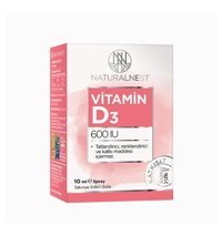 Natural Vitamin D3 Aromasız Yetişkin Vitamin 10 ml