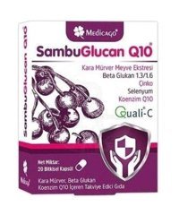 Medicago Sambuglucan Q10 Aromasız Yetişkin Vitamin 20 Kapsül