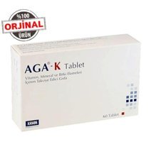 Aga-K Takviye Edici Gıda Bitki Ekstralar Yetişkin Vitamin 60 Tablet