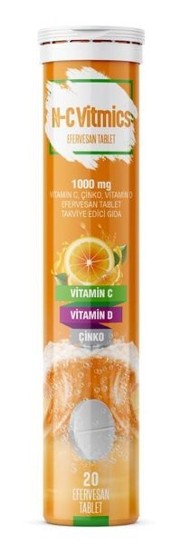 Cosvia N - C Vitmics Aromasız Yetişkin Vitamin 20 Tablet