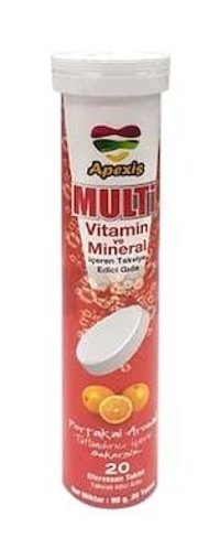 Apexis Multivitamin Portakallı Yetişkin Vitamin 20 Tablet