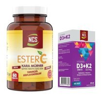 Ncs Ester C Vitamini Kara Mürver - Ncs Vitamin D3 K2 Karamürverli Yetişkin Vitamin 60 Tablet