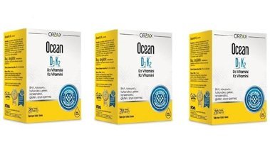 Ocean D3 K2 Aromasız Yetişkin Vitamin 3x20 ml