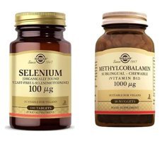 Solgar Methylcobalamin B12 + Solgar Selenium Aromasız Yetişkin Vitamin 100 Tablet