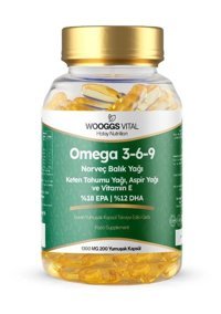 Wooggs Vital Omega 3 Omega 6 Omega 9 Balık Yağı Yetişkin Vitamin 200 Kapsül