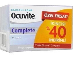 Bausch & Lomb Ocutive Complete Aromasız Yetişkin Vitamin 2x60 Kapsül