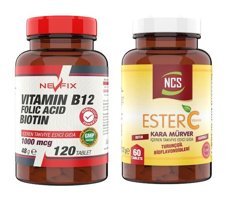 Ncs B12 Folic Acid Ve Biotin Bitki Ekstralar Yetişkin Vitamin 60 Tablet - 120 Tablet