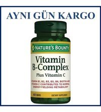 Nature'S Vitamin B Complex Plus Aromasız Yetişkin Vitamin 60 Tablet